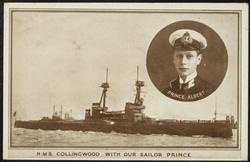 H.M.S. COLLINGWOOD, WITH OUR SAILOR PRINCE. 
PRINCE ABERT