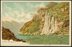 NORGE, Geirangerfjord. 
De syv Søstre.