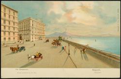 Via Caracciolo. Napoli. 
Street overlooking the Bay.  Naples.
