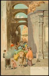 Vico del sole  Napoli. 
Marketing in a Lane  Naples.