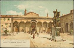 Firenze, La Piazza della S.S. Annunziata. 
Florence, St. Annunziata Church and Square.