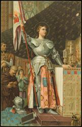 Die Jungfrau von Orleans Jeanne d'Arc bei der Salbung Karis VII.  J.A.Dom Ingres, Paris.
