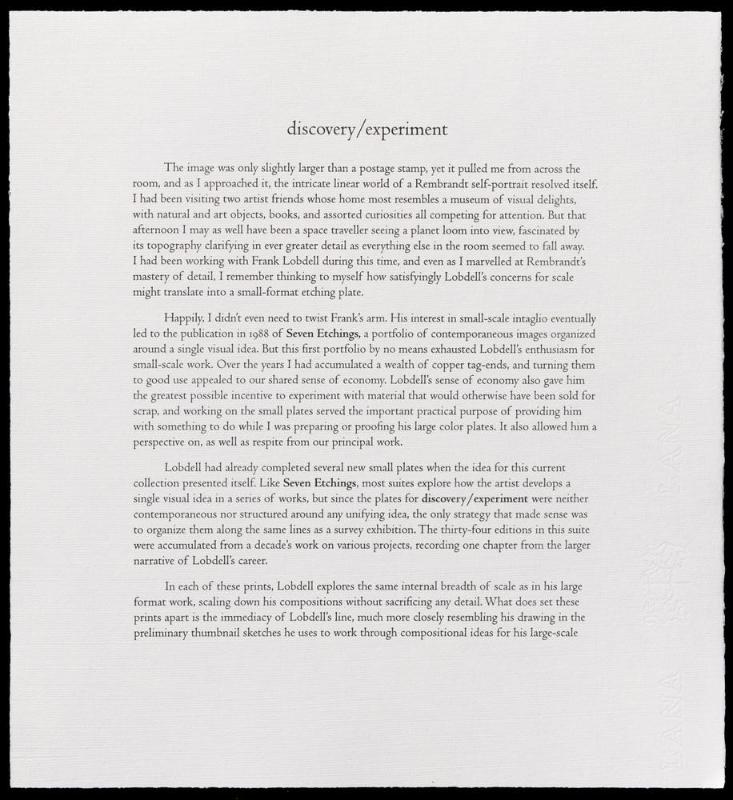 Discovery/Experiment: A Decade of Etchings (Essay, Page 1)