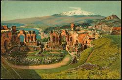 Ruins of the Greek Theater.  Taormina Sicily 
Taormina - Teatro Greco