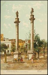 Alameda de Hercules.  SEVILLA
Hercules' Promenade, Statues of famous Warriors.  Seville