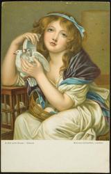 A Girl with Doves.  Greuze, Wallace Collection, London.
