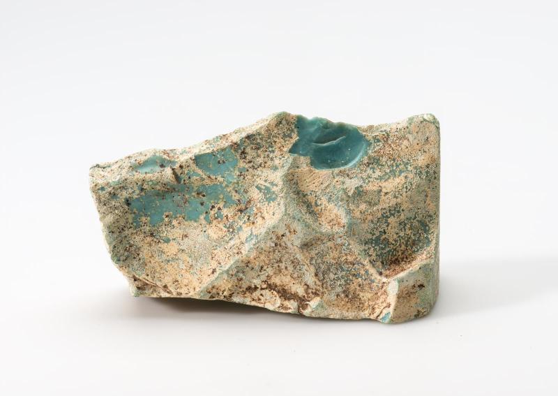 Fragment of blue glass