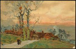 Landscape - reproduction from a painting.