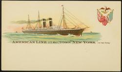 AMERICAN LINE U.S. MAIL STEAMER  "NEW YORK" (10,799 Tons.)