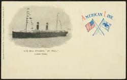 AMERICAN LINE U.S. MAIL STEAMER "ST. PAUL." 11,600 TONS.

