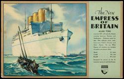 The New EMPRESS OF BRITAIN 40,000 TONS. CANADIAN PACIFIC STEAMSHIPS. 
