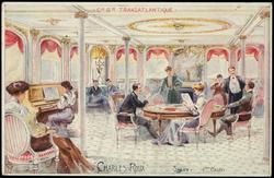 Cie. Gie. TRANSATLANTIQUE  "CHARLES - ROUX" - SALON - 1eres Classes.
