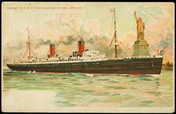 PAQUEBOT DE LA Cie Gie TRANSATLANTIQUE ENTRANT A NEW-YORK
