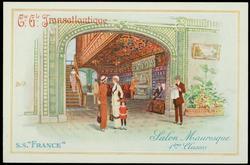 Cie Gie Transatlantique  S.S. "FRANCE" 
Salon Mauresque 1ères. Classes