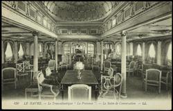 450. LE HAVRE. - Le Transatlantique "La Provence, - Le Salon de conversation. - LL.