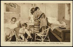 Paquebot "ILE DE FRANCE". - Cabine de 2e. classe. - 2nd Class State Room.