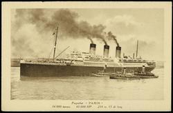 Paquebot "PARIS" 34,000 tonnes. 45,000 HP. 234 m. 15 de long.