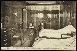 148  PAQUEBOT "ILE DE FRANCE " C.G.T. - Chambre à coucher des 1re. Classe