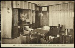 143  PAQUEBOT "ILE DE FRANCE " C.G.T. - Petit Salon des 1re. Classe