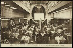 149  PAQUEBOT "ILE DE FRANCE " C.G.T. - Salle à Manger des 1re. Classe