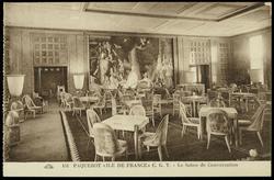 151  PAQUEBOT "ILE DE FRANCE " C.G.T. - Le Salon de Conversation