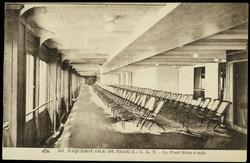 145  PAQUEBOT "ILE DE FRANCE " C.G.T. - Le Pont Promenade