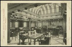 COMPAGNIE GÉNÉRALE TRANSATLANTIQUE Paquebot "France" 
Fumoir - 1res. Classes