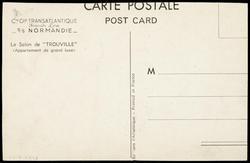 Cie. Gie. TRANSATLANTIQUE French Line - S.S. NORMANDIE - Le Salon de "TROUVILLE" (Appartement de grand luxe)
