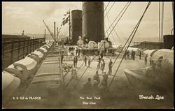 S.S. ILE DE FRANCE  The Boat Deck First Class
