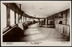 C.G.T.  S.S. "NORMANDIE." THE BRIDGE. 79,280 TONS

