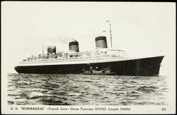 S.S. "NORMANDIE." (French Line) Gross Tonnage 83000, Length 1029ft.

