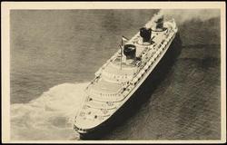 Cie. Gie. TRANSATLANTIQUE - FRENCH LINE  S/S NORMANDIE (83,423 T.)  LIGNE LE HAVRE ANGLETERRE NEW YORK

