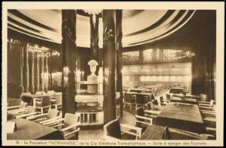 18. - Le Paquebot  "NORMANDIE." de la Cie Générale Transatlantique. - Salle à manger des Touristes

