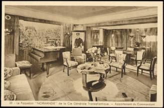 23. - Le Paquebot  "NORMANDIE." de la Cie Générale Transatlantique. - Appartement du Commandant
