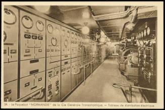 24. - Le Paquebot  "NORMANDIE." de la Cie Générale Transatlantique. - Tableau de distribution électrique
