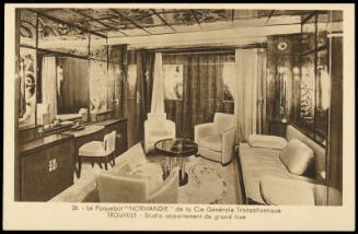 26. - Le Paquebot  "NORMANDIE." de la Cie Générale Transatlantique. TROUVILLE - Studio appartement de grand luxe

