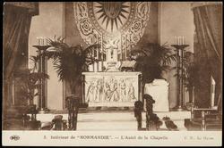 3. - Intérieur de "NORMANDIE".  - L'Autel de la Chapelle.
