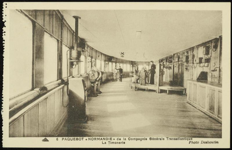 6  PAQUEBOT "NORMANDIE" de la Compagnie Générale Transatlantique 
La Timonerie