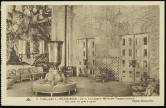 9  PAQUEBOT "NORMANDIE" de la Compagnie Générale Transatlantique 
Un coin du grand salon