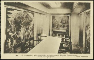 17  PAQUEBOT "NORMANDIE" de la Compagnie Générale Transatlantique 
Salle à manger privée
