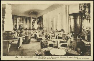 21  PAQUEBOT "NORMANDIE" de la Compagnie Générale Transatlantique 
Un coin du Grand Salon