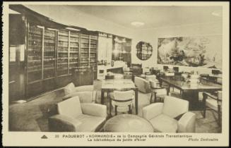 23  PAQUEBOT "NORMANDIE" de la Compagnie Générale Transatlantique 
La bibliothèque du Jardin d'hiver