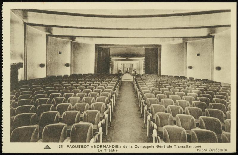 25  PAQUEBOT "NORMANDIE" de la Compagnie Générale Transatlantique 
Le Théâtre