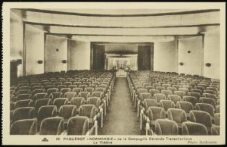 25  PAQUEBOT "NORMANDIE" de la Compagnie Générale Transatlantique 
Le Théâtre