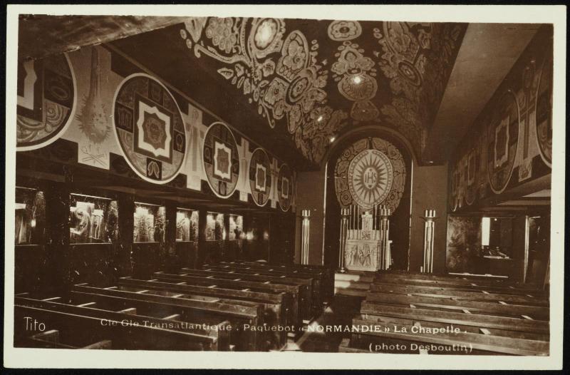 Cie Gie Transatlantique.  Paquebot "NORMANDIE"  La Chapelle.
