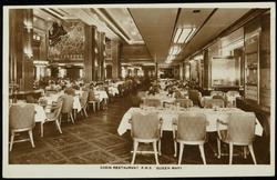CABIN RESTAURANT. R.M.S. "QUEEN MARY." 
