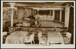 CORNER OF VERANDAH GRILL. R.M.S. "QUEEN MARY." 
