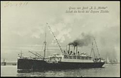 Gruss von Bord "S.S. Moltke"  
Saluti da bordo del Vapore Moltke.
