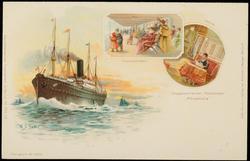 Doppelschrauben-Postdampfer "Phoenicia".  Promenadendeck. Cabine.