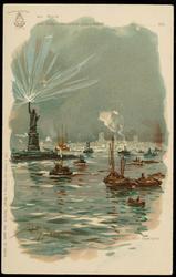 An Bord des Schnelldampfers "COLUMBIA" 
ABENDS VOR NEW YORK.